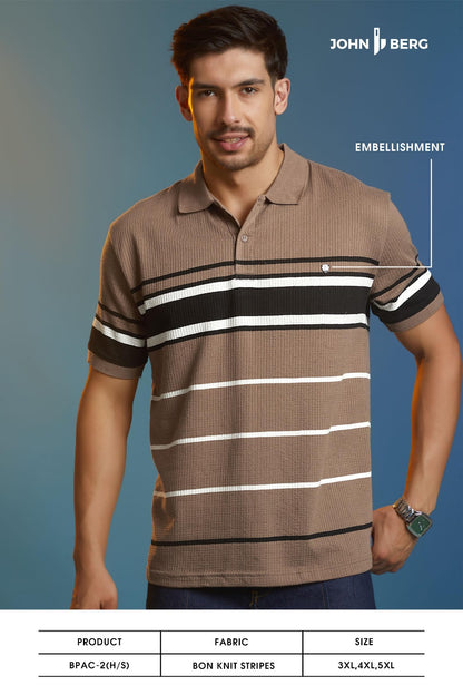 Bpac 2 Plus Size John Berg Knit Mens Tshirts Wholesaler