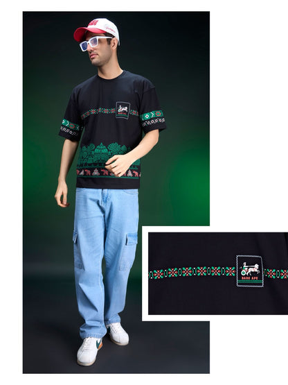 Br 1064 Drop Shoulder Bare Ape Cotton Looper Mens Tshirts Exporter