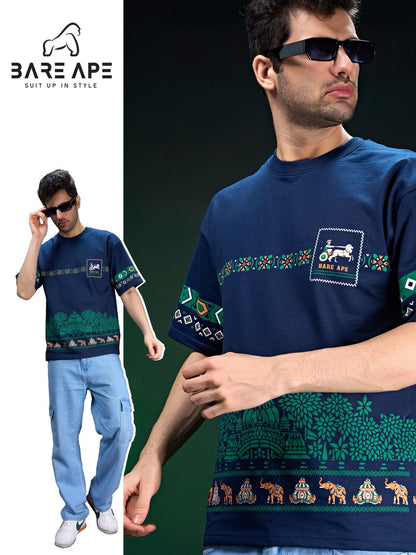 Br 1064 Drop Shoulder Bare Ape Cotton Looper Mens Tshirts Exporter