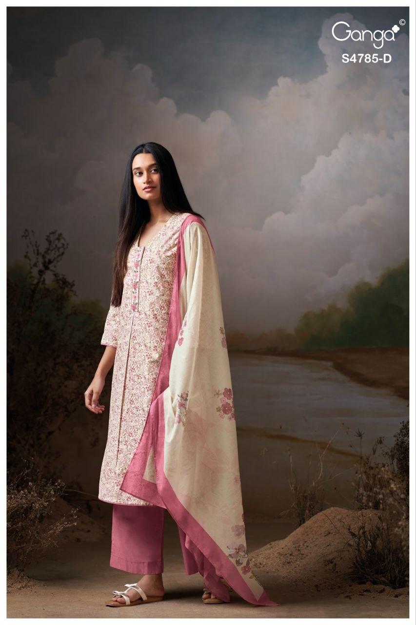 Brahvii S4785 Ganga Cotton Pant Style Suits Wholesaler Gujarat
