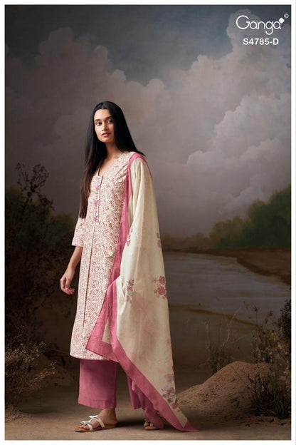 Brahvii S4785 Ganga Cotton Pant Style Suits Wholesaler Gujarat