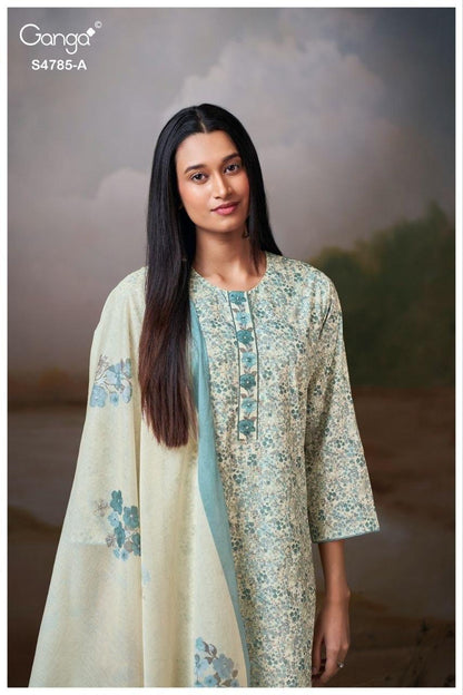 Brahvii S4785 Ganga Cotton Pant Style Suits Wholesaler Gujarat