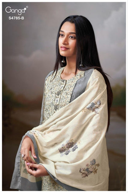 Brahvii S4785 Ganga Cotton Pant Style Suits Wholesaler Gujarat