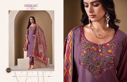 Brasso Lily Lali Roman Silk Readymade Pant Style Suits Manufacturer Gujarat