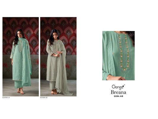 Breana S3394 Ganga Premium Plazzo Style Suits Wholesale Rate