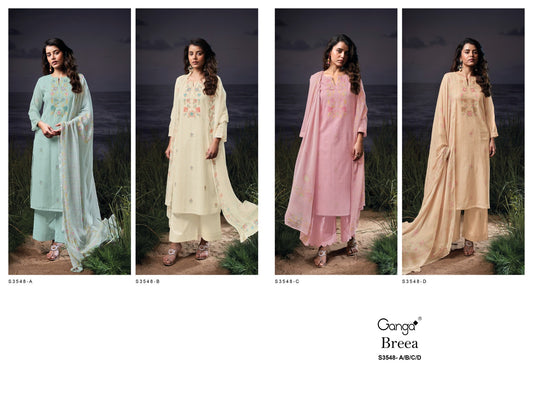 Breea 3548 Ganga Plazzo Style Suits Wholesale Rate