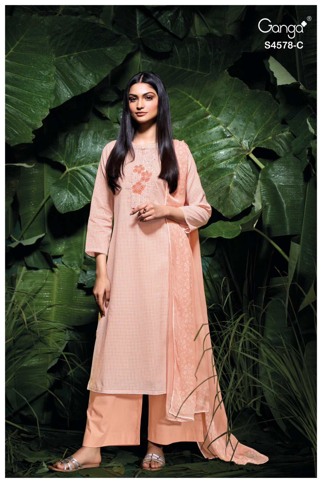 Breesa 4578 Ganga Cotton Plazzo Style Suits Wholesale