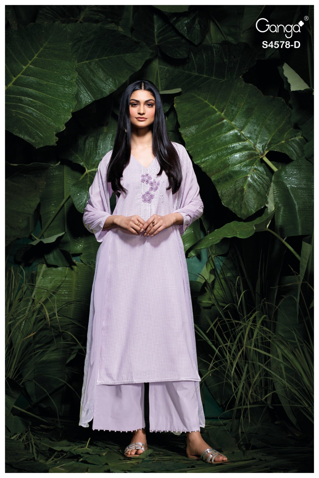 Breesa 4578 Ganga Cotton Plazzo Style Suits Wholesale