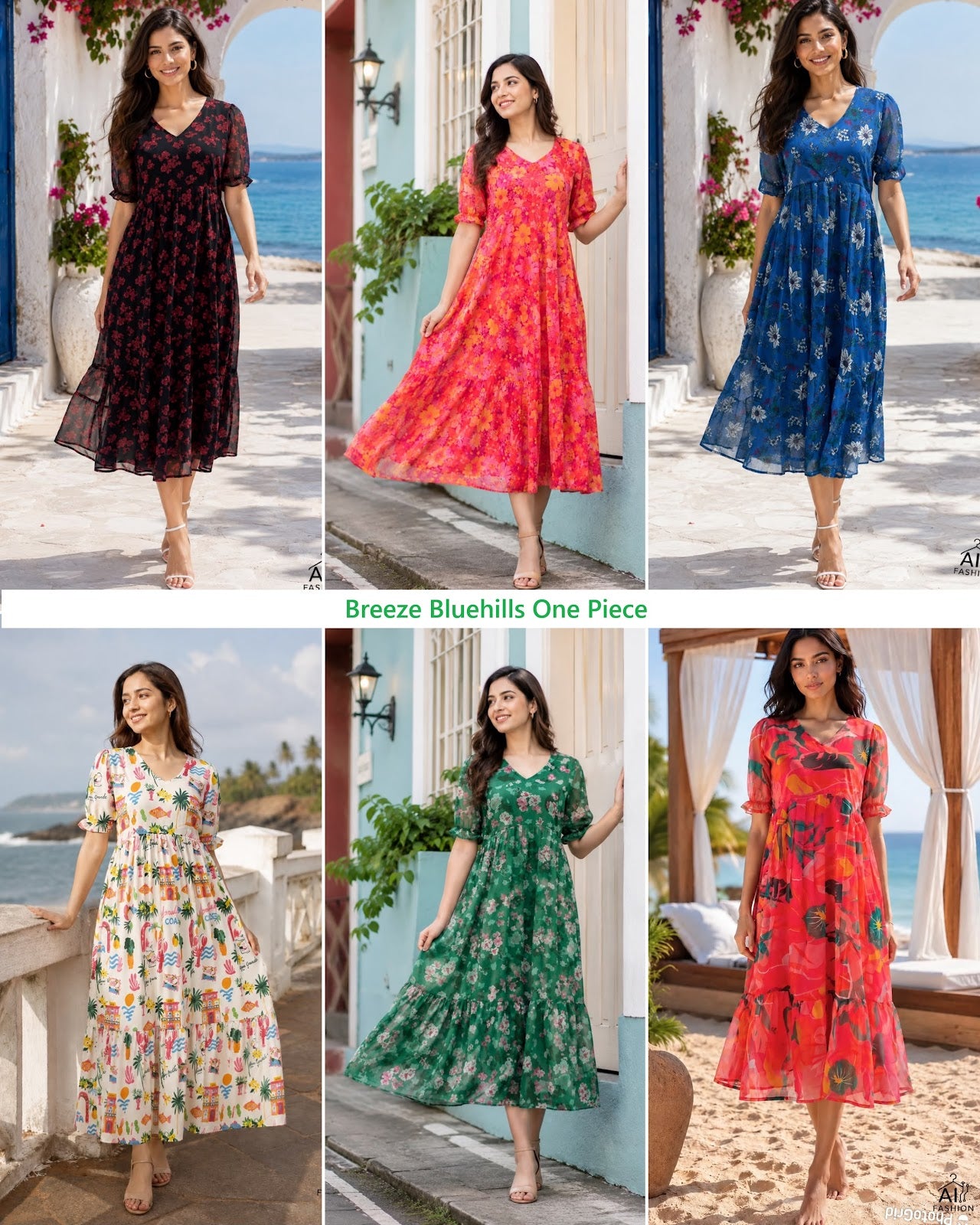 Breeze Bluehills Georgette One Piece Manufacturer Gujarat