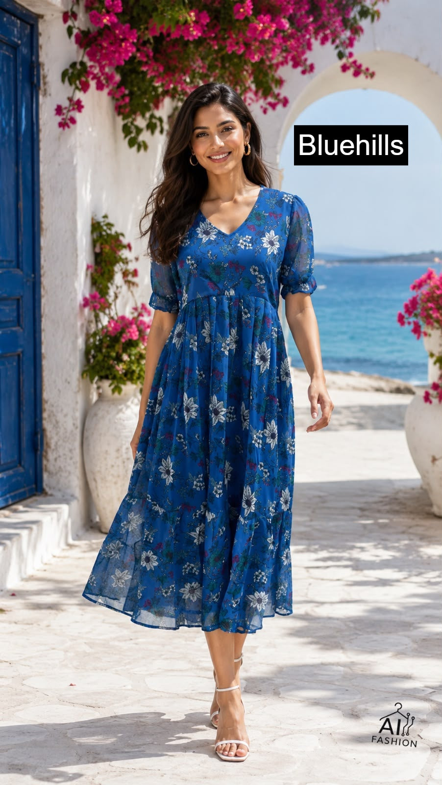 Breeze Bluehills Georgette One Piece Manufacturer Gujarat