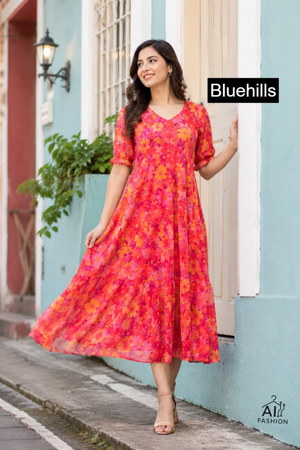 Breeze Bluehills Georgette One Piece Manufacturer Gujarat