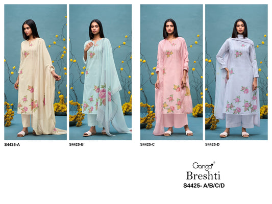 Breshti 4425 Ganga Mul Pant Style Suits Manufacturer Ahmedabad