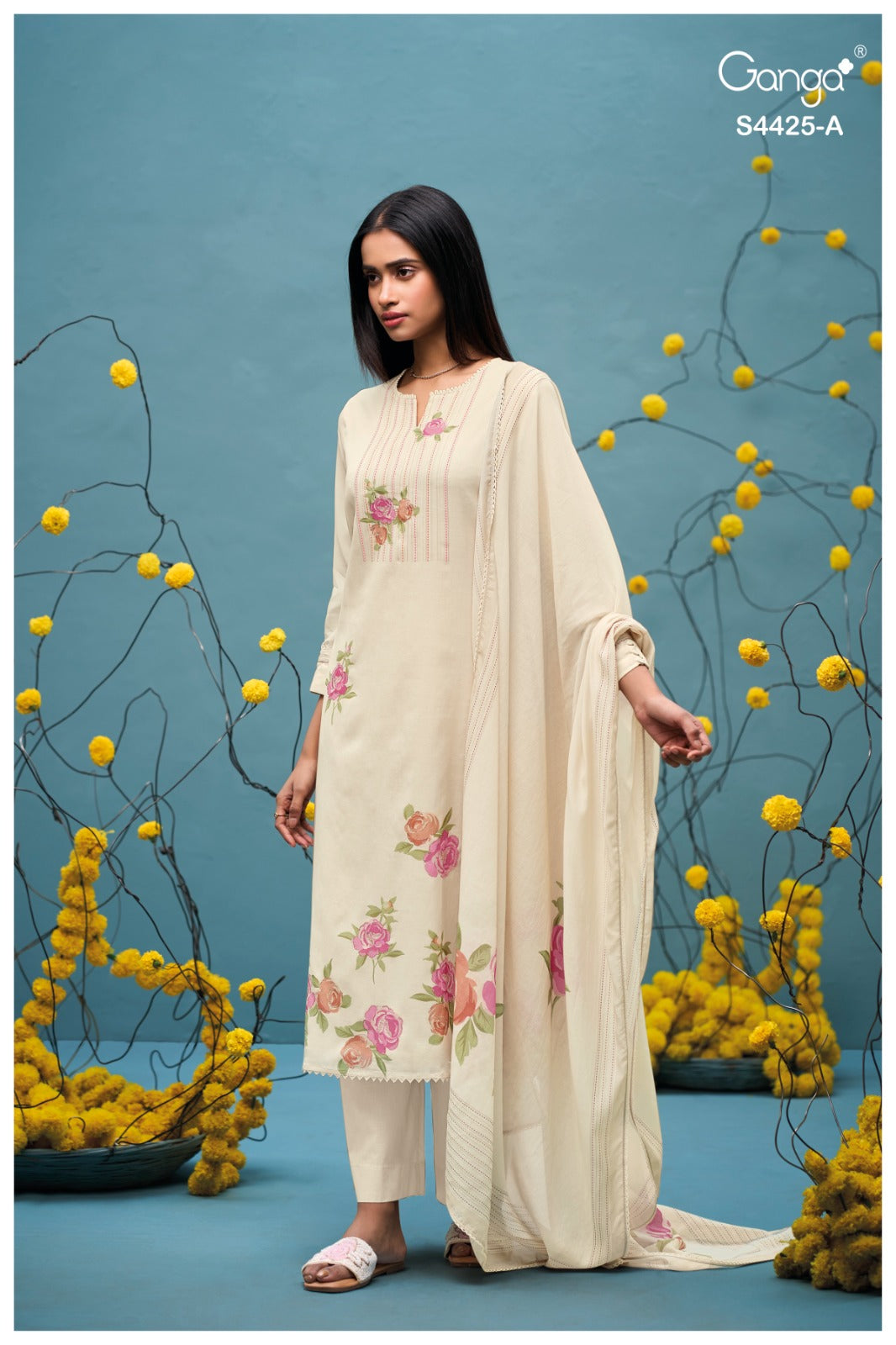 Breshti 4425 Ganga Mul Pant Style Suits Manufacturer Ahmedabad