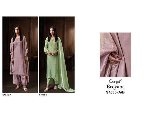 Breyana 4035 Ganga Plazzo Style Suits Supplier Ahmedabad