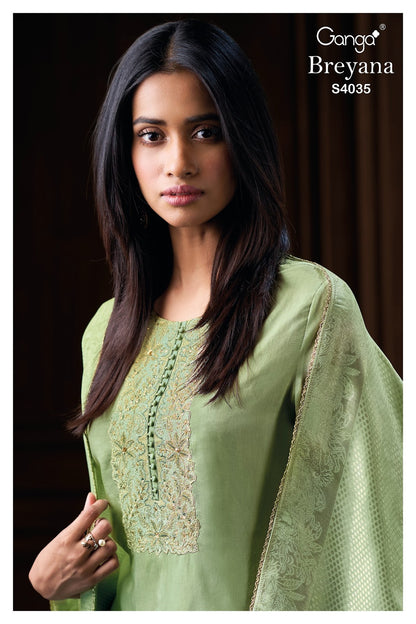 Breyana 4035 Ganga Plazzo Style Suits Supplier Ahmedabad