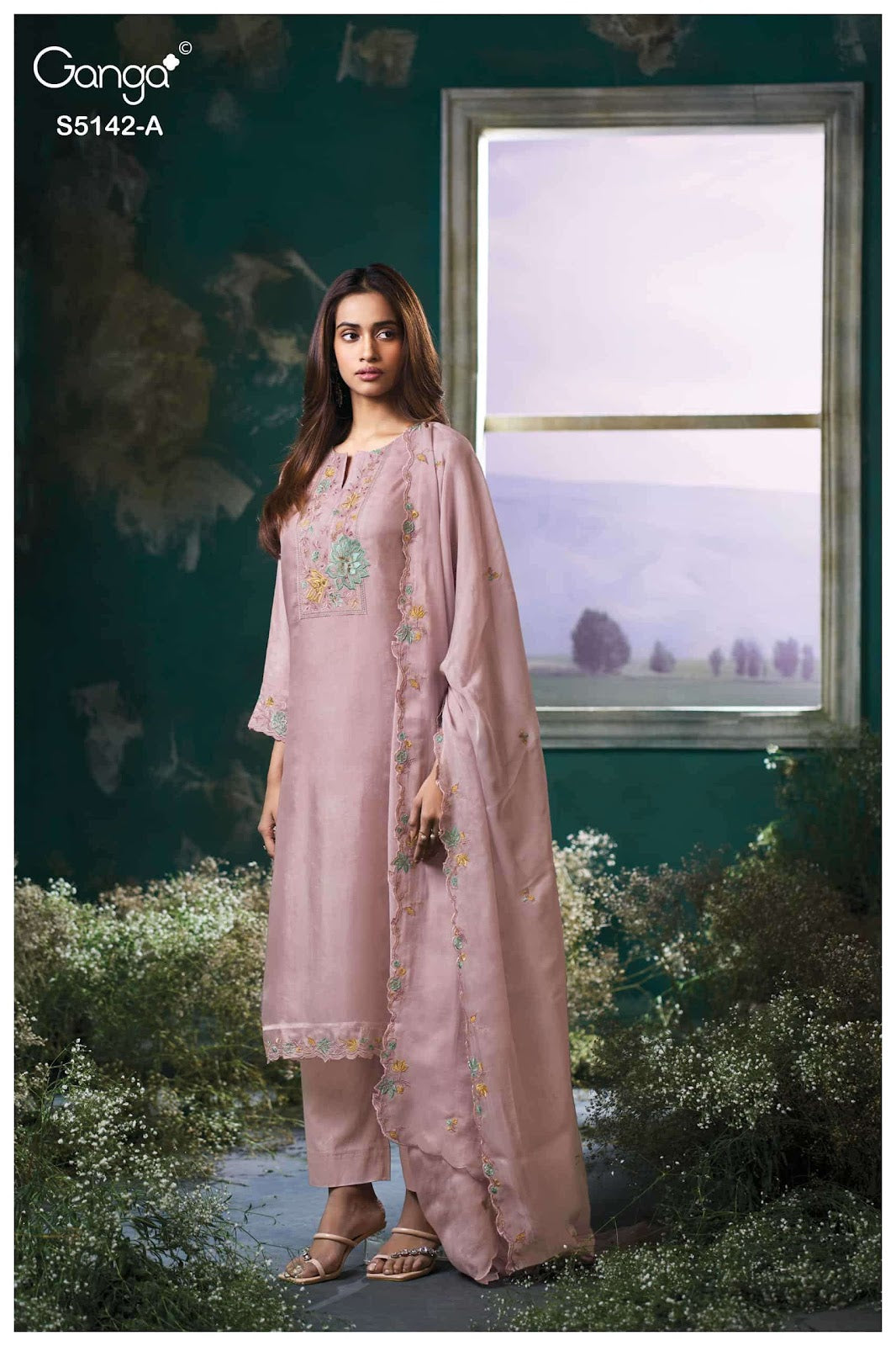 Brialyn S5142 Ganga Habutai Silk Pant Style Suits Supplier India