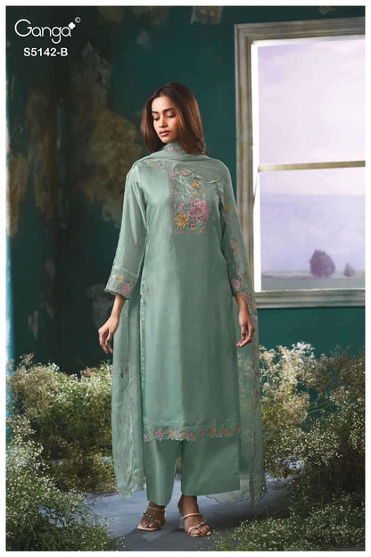 Brialyn S5142 Ganga Habutai Silk Pant Style Suits Supplier India