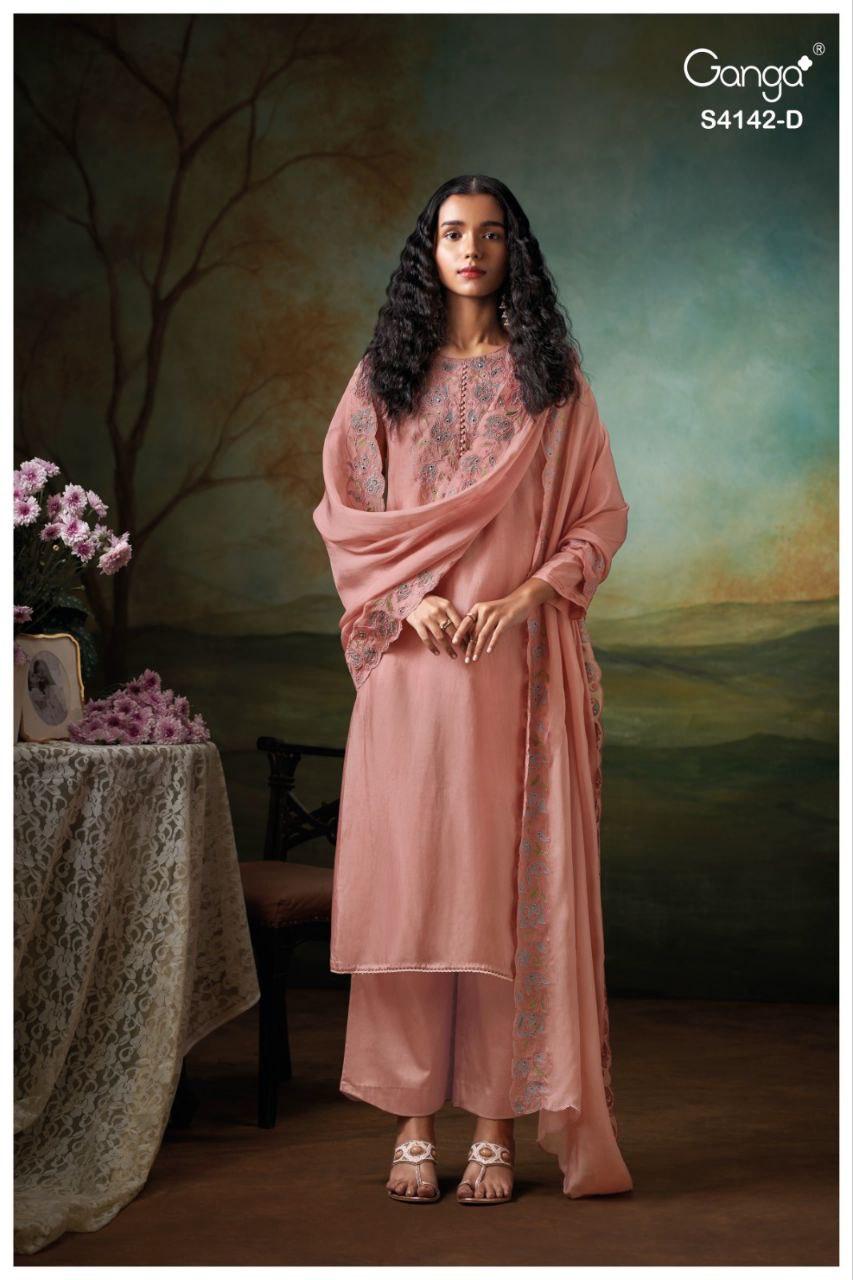 Brianae 4142 Ganga Pure Bemberg Salwar Suits Exporter India