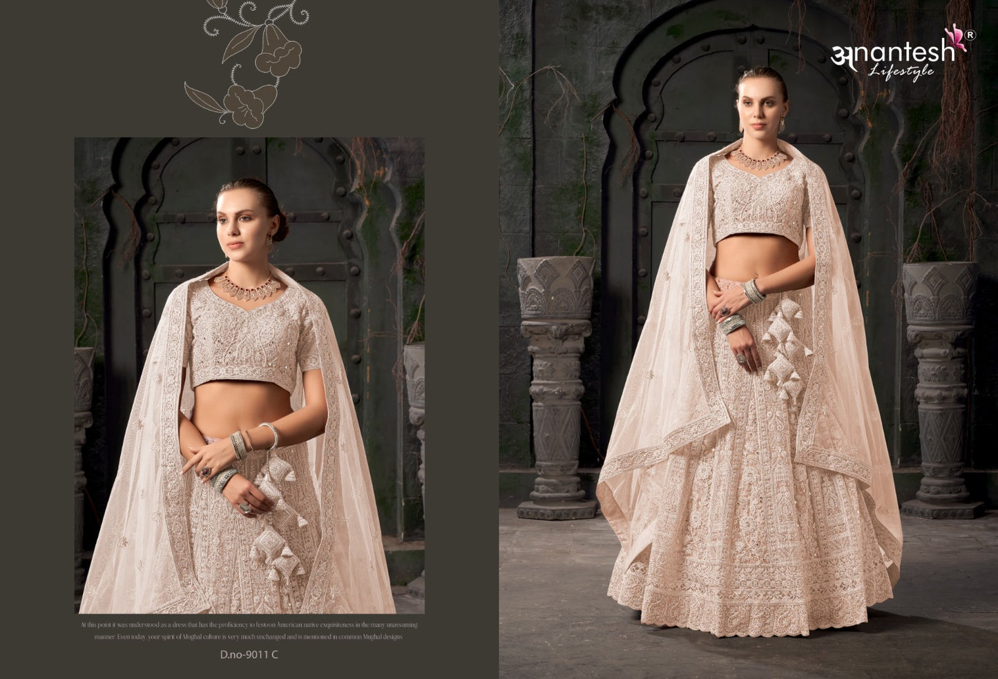Bridal Couture Vol 03 9011 Anantesh Net Readymade Lehenga Choli Wholesale Rate
