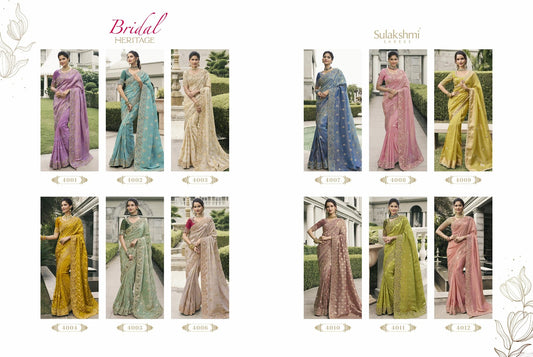 Bridal Heritage Sulakshmi Prints Tissue Silk Sarees Wholesaler