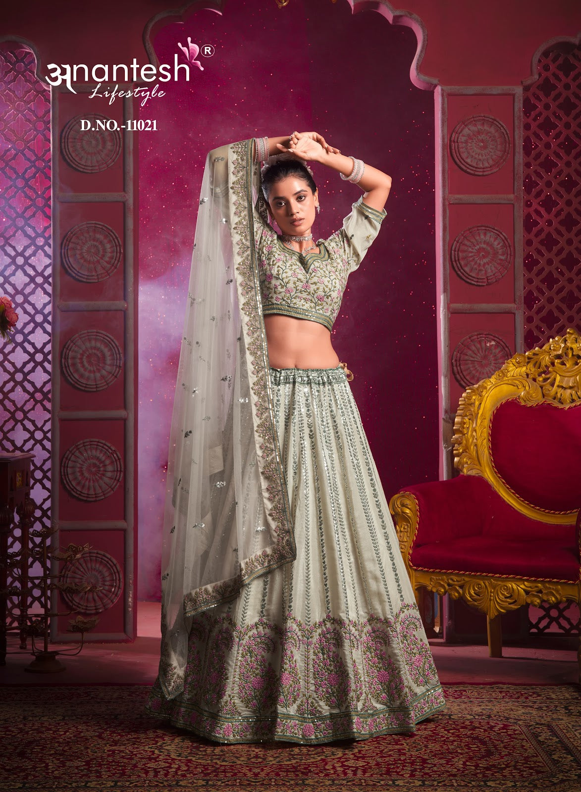 Bridemaid Vol 04 11021-11022 Anantesh Silk Readymade Lehenga Choli Wholesaler Ahmedabad