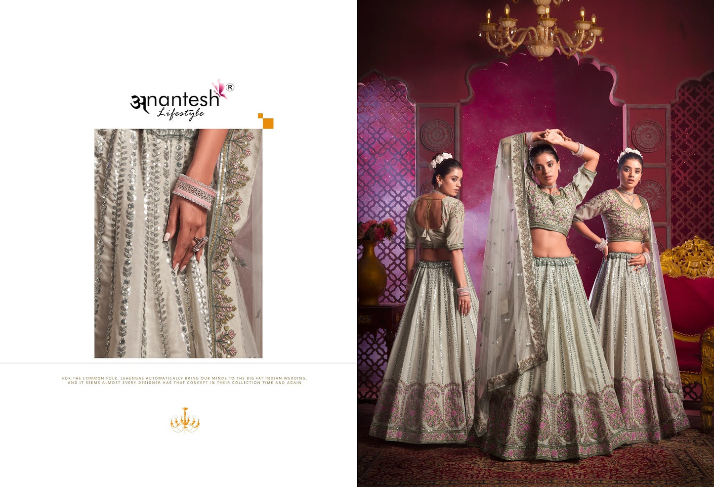 Bridemaid Vol 04 11021-11022 Anantesh Silk Readymade Lehenga Choli Wholesaler Ahmedabad