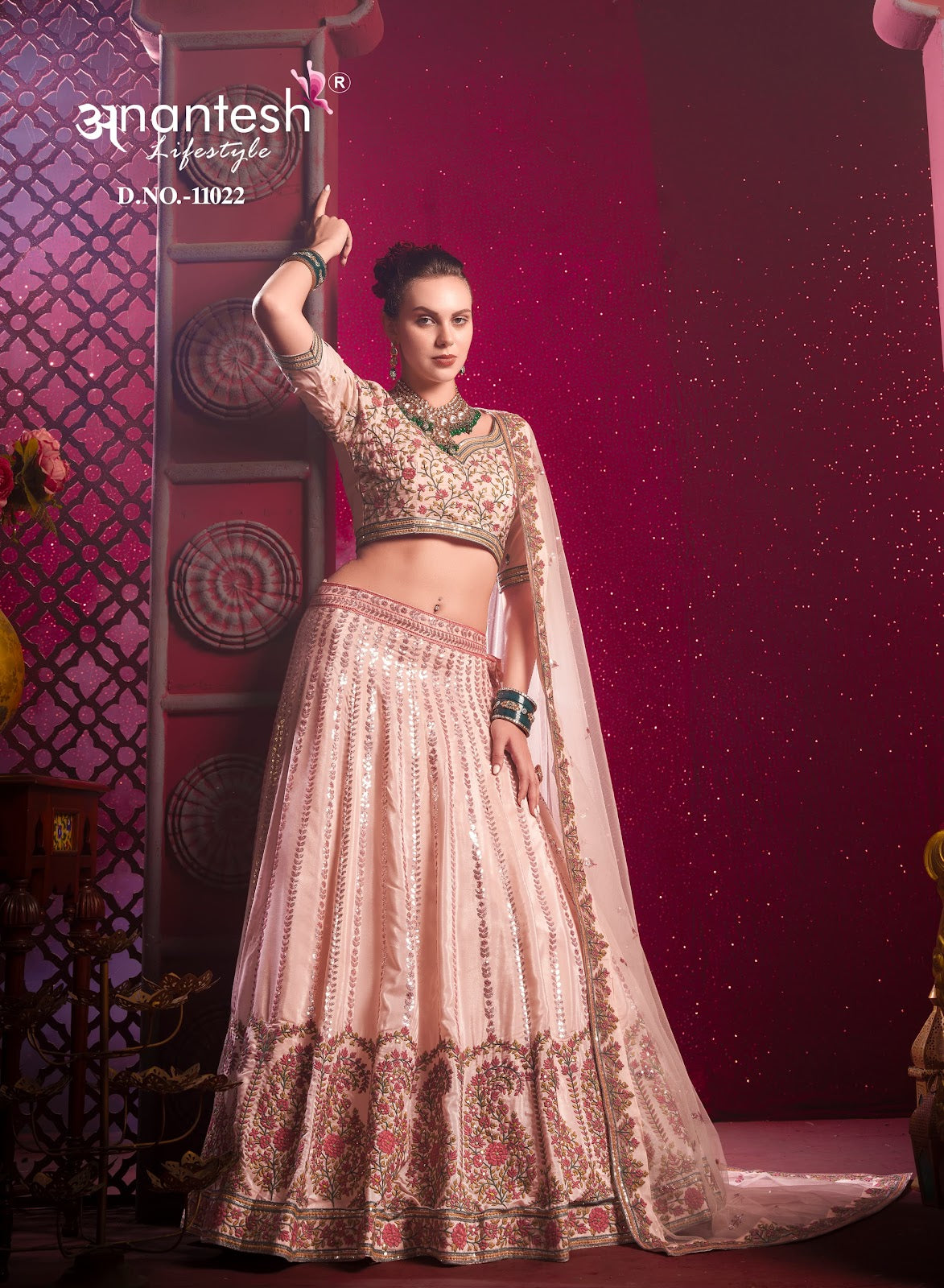 Bridemaid Vol 04 11021-11022 Anantesh Silk Readymade Lehenga Choli Wholesaler Ahmedabad