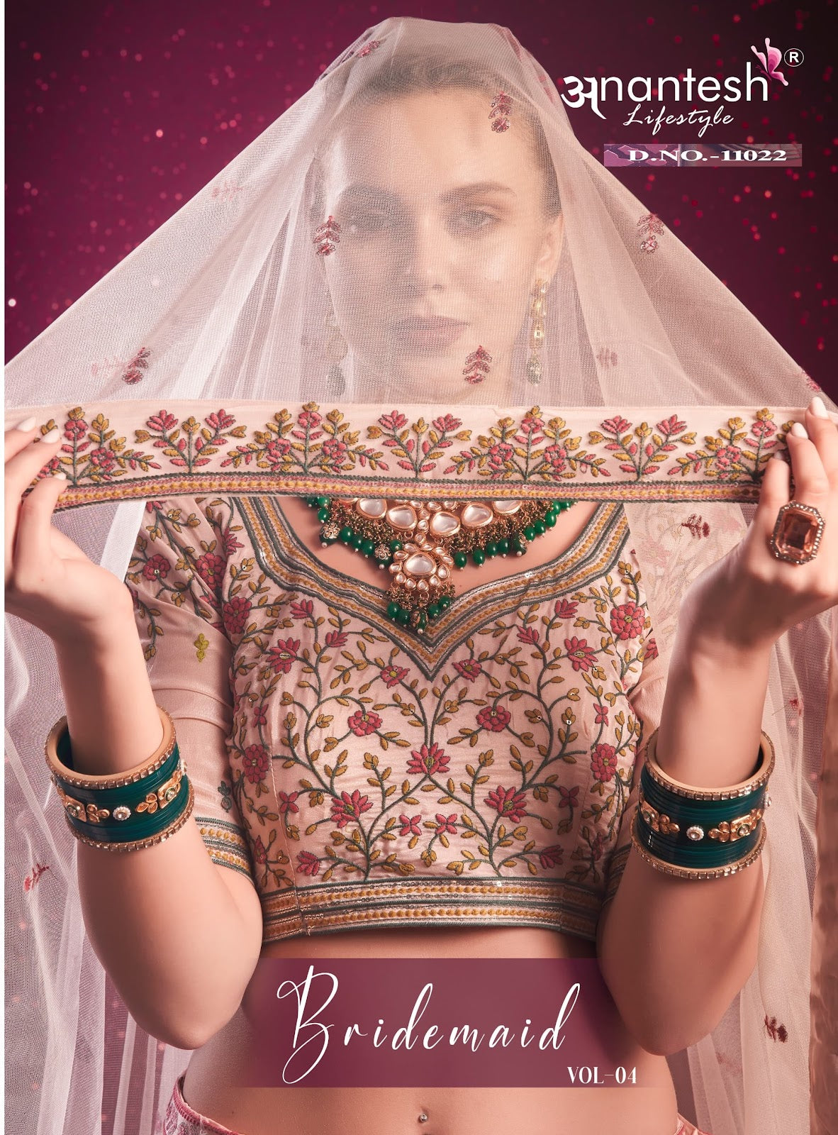 Bridemaid Vol 04 11021-11022 Anantesh Silk Readymade Lehenga Choli Wholesaler Ahmedabad