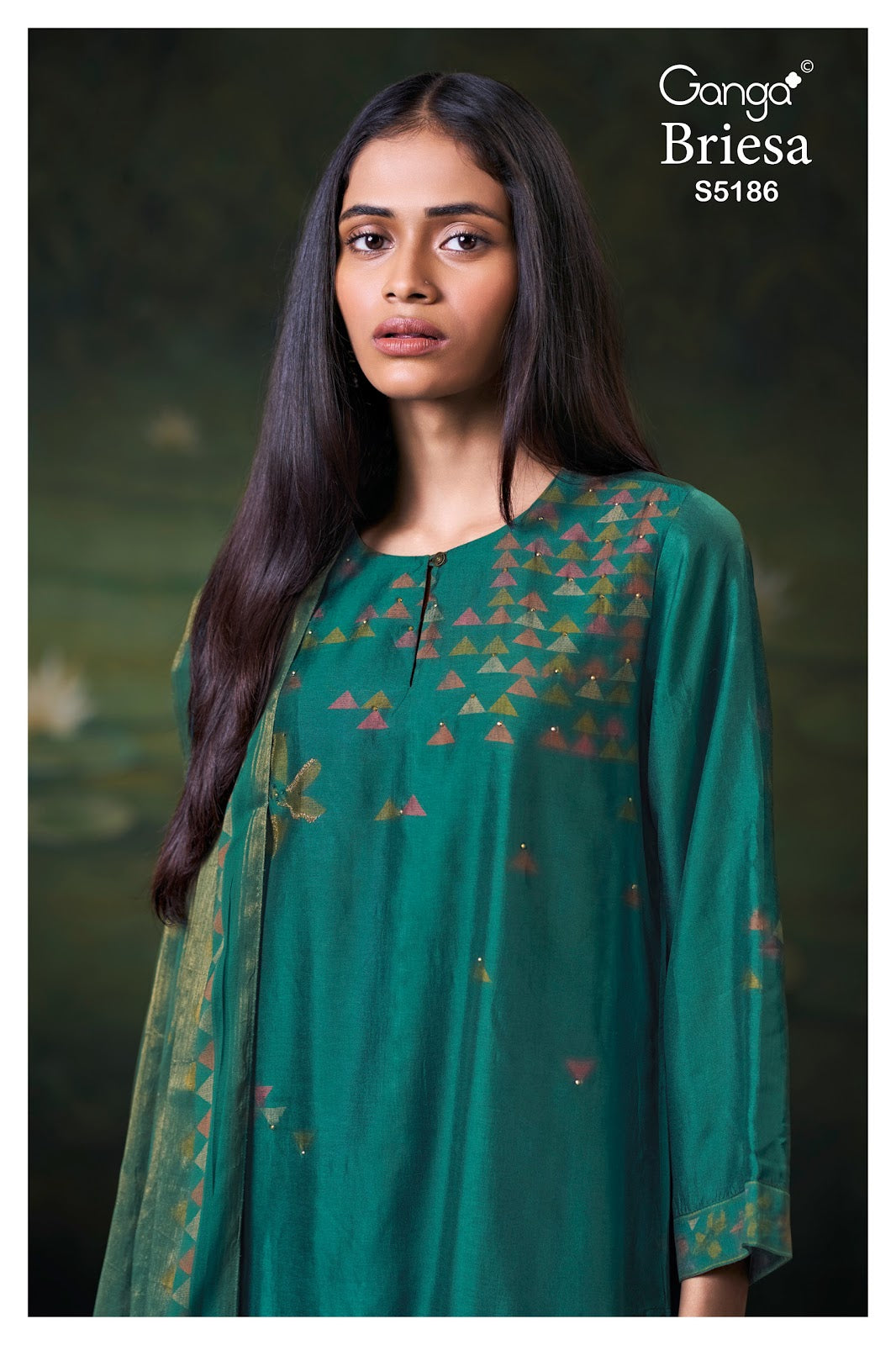 Briesa S5186 Ganga Russian Silk Plazzo Style Suits Supplier Ahmedabad