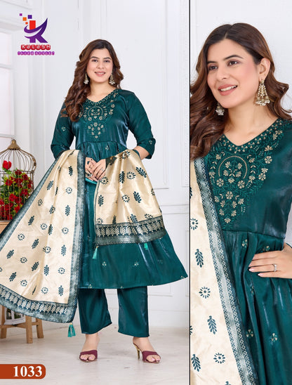 Bright Look 2 Mlm Kalash Lifestyle Roman Readymade Anarkali Suits Wholesaler India