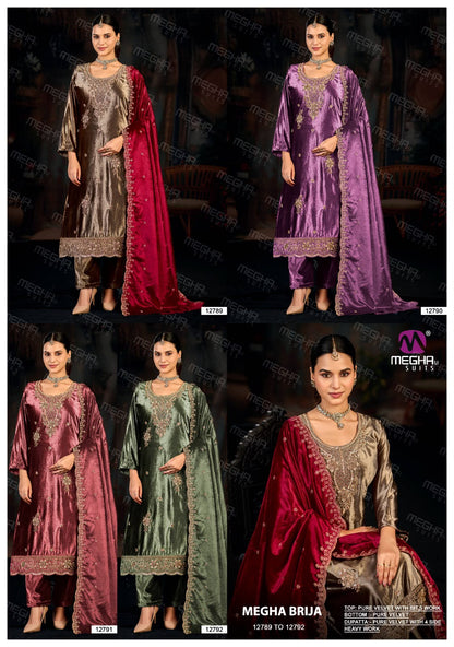 Brija Megha Velvet Suits Manufacturer Gujarat
