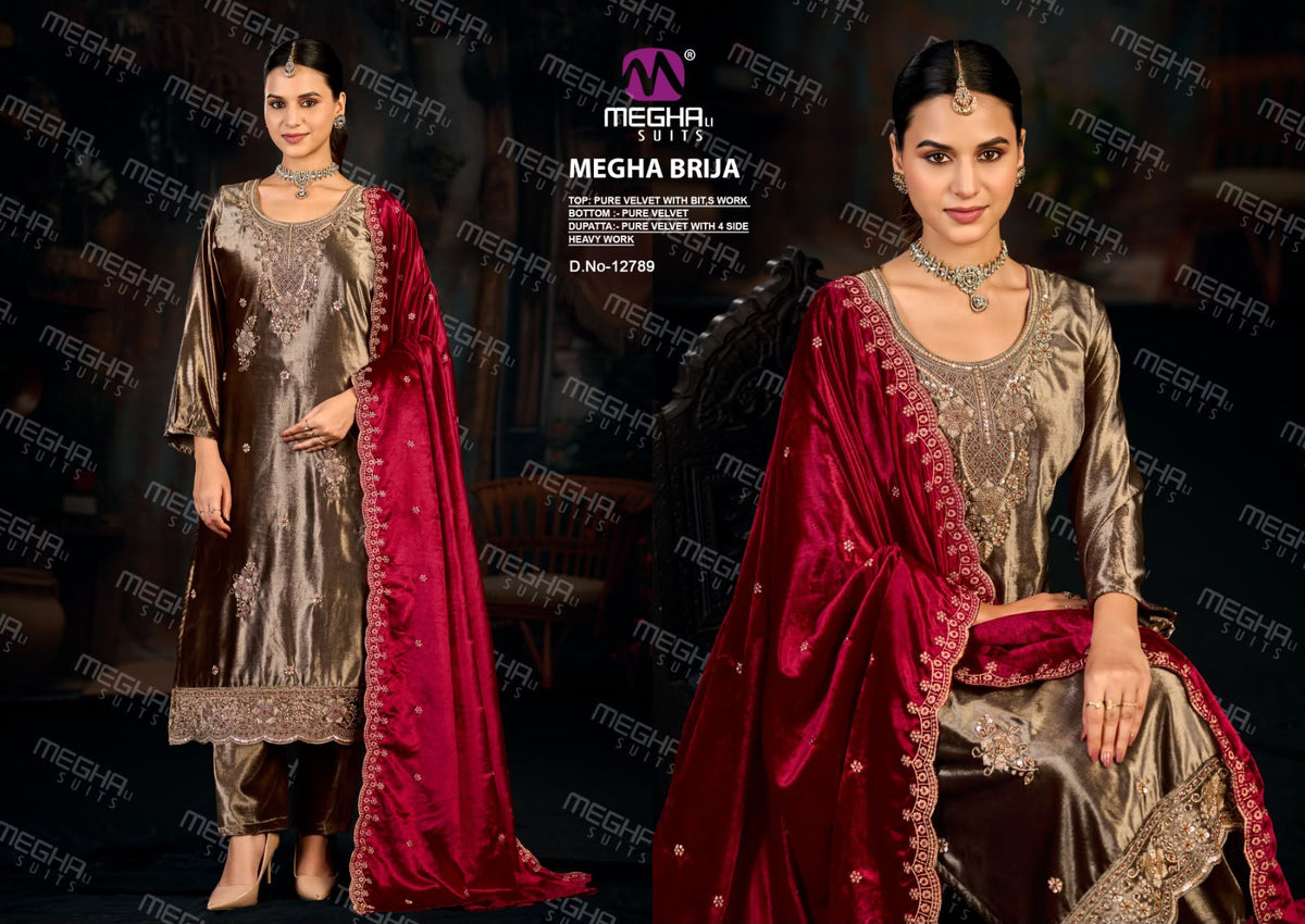 Brija Megha Velvet Suits Manufacturer Gujarat