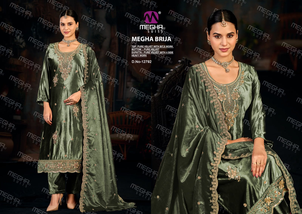 Brija Megha Velvet Suits Manufacturer Gujarat