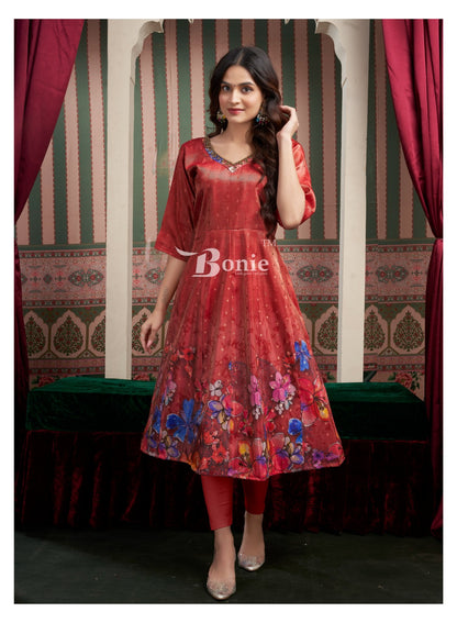 Brinda Vol 2 Bonie Jacquard Anarkali Kurtis Wholesaler