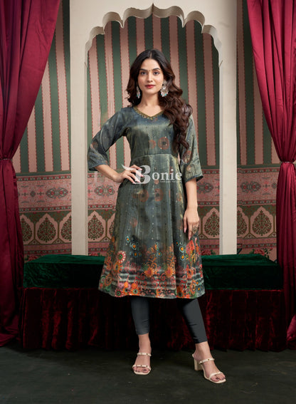 Brinda Vol 2 Bonie Jacquard Anarkali Kurtis Wholesaler
