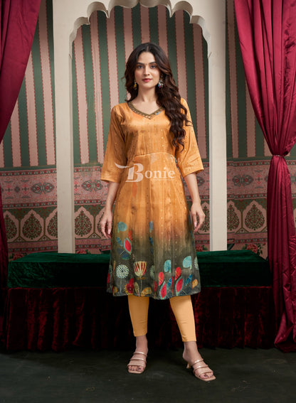 Brinda Vol 2 Bonie Jacquard Anarkali Kurtis Wholesaler