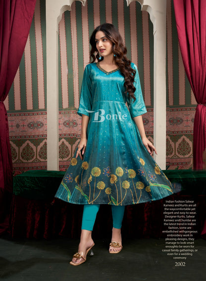 Brinda Vol 2 Bonie Jacquard Anarkali Kurtis Wholesaler