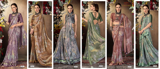 Brinda Vol 9 Vallabhi Prints Chiffon Sarees Wholesale Price