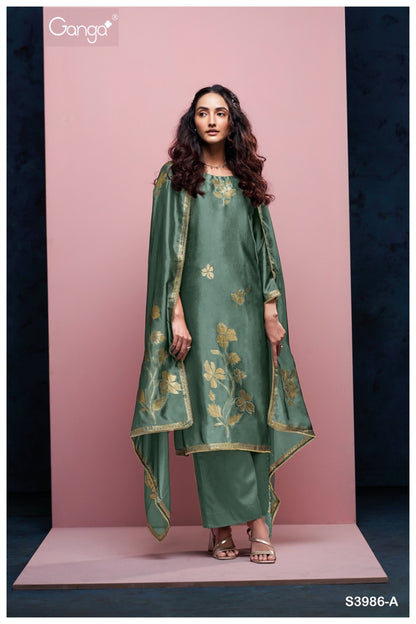 Briora 3986 Ganga Premium Viscose Plazzo Style Suits Manufacturer India