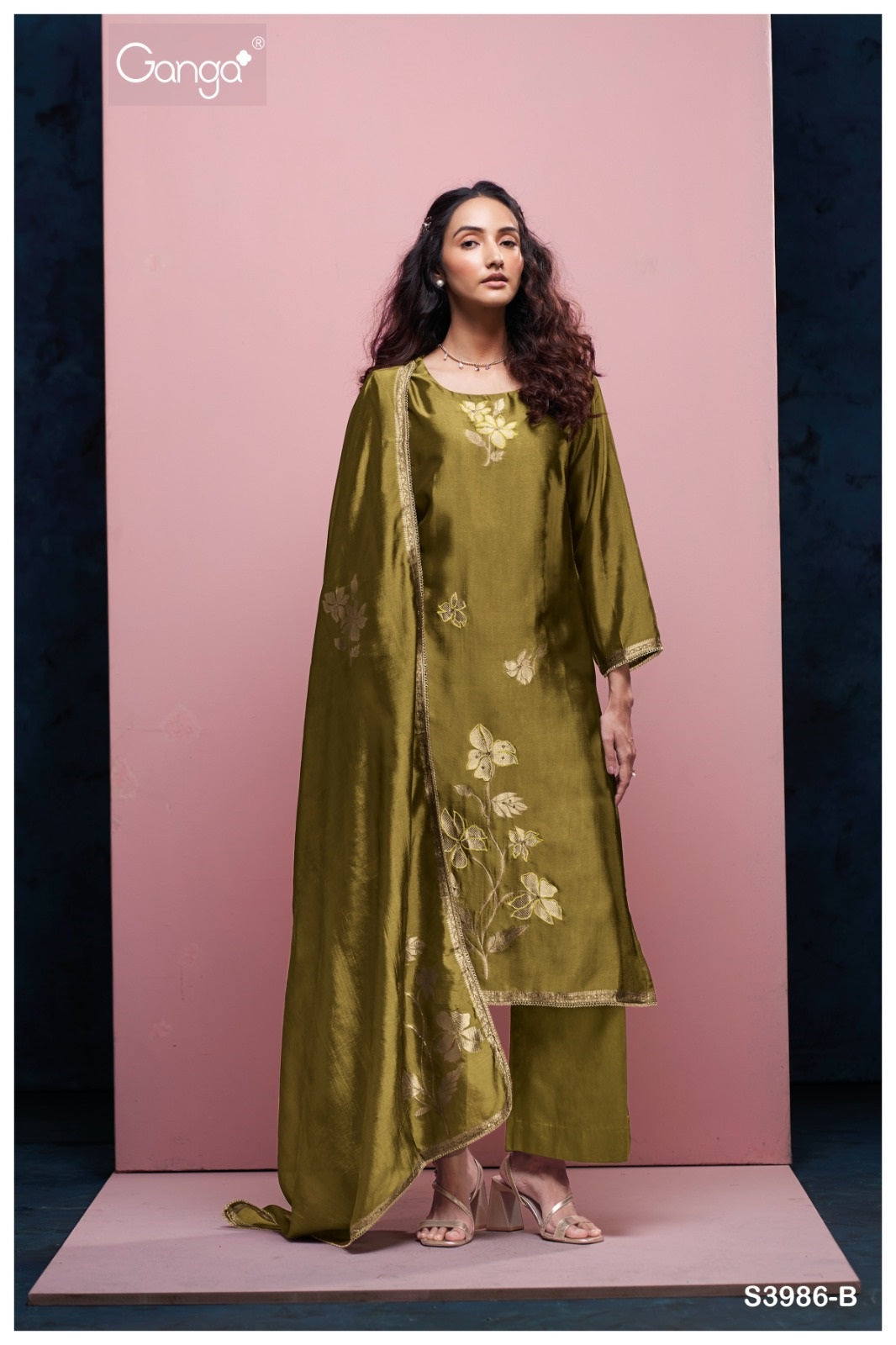 Briora 3986 Ganga Premium Viscose Plazzo Style Suits Manufacturer India