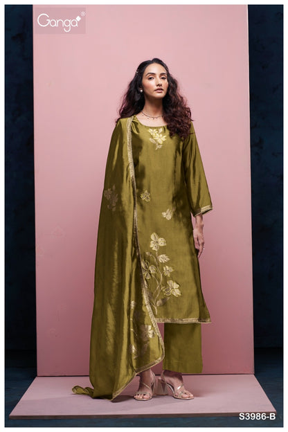 Briora 3986 Ganga Premium Viscose Plazzo Style Suits Manufacturer India