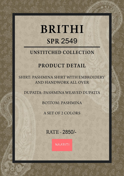 Brithi Naariti Pashmina Suits Wholesaler Gujarat
