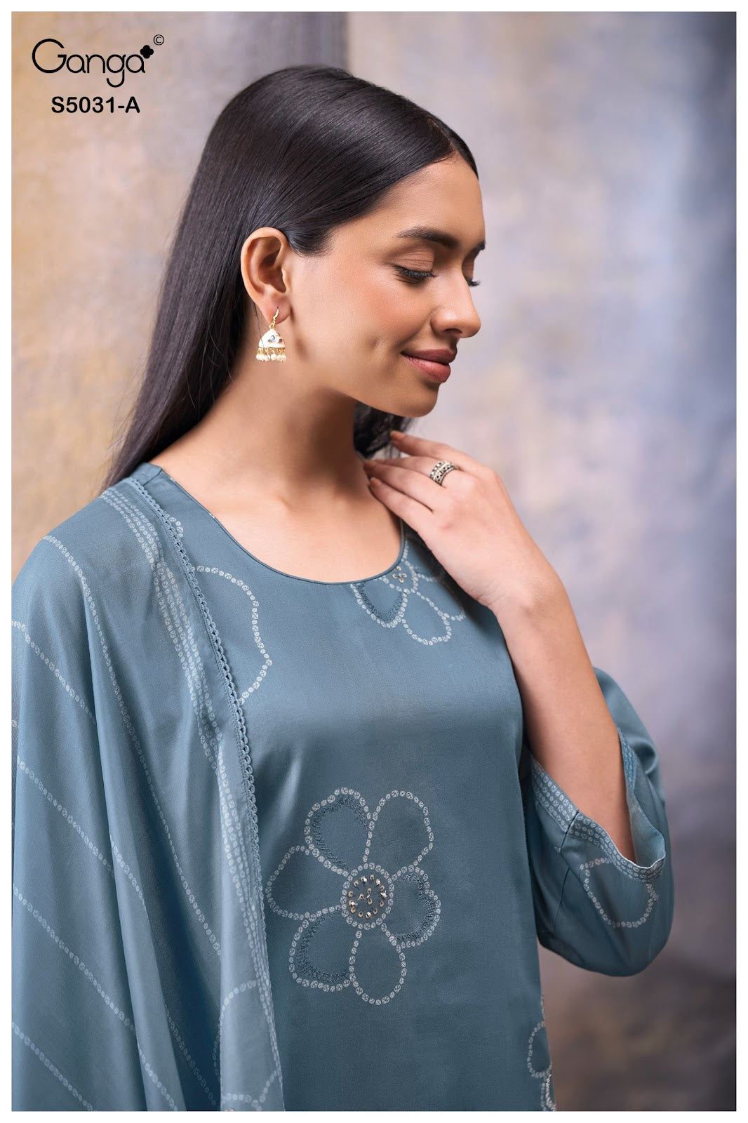 Brivaa S5031 Ganga Cotton Satin Plazzo Style Suits Wholesaler Ahmedabad