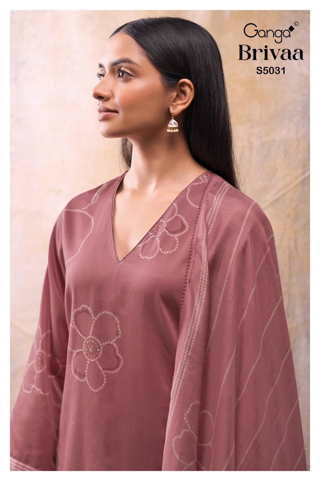Brivaa S5031 Ganga Cotton Satin Plazzo Style Suits Wholesaler Ahmedabad