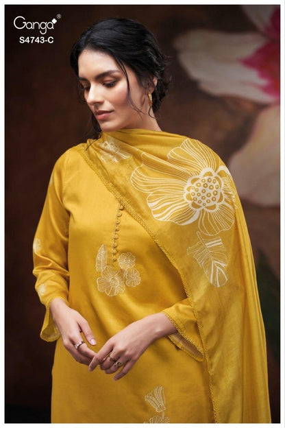 Brivi 4743 Ganga Cotton Pant Style Suits Wholesale Price