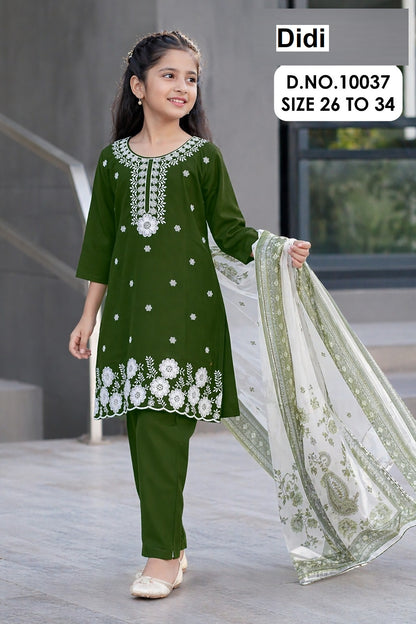 Brivya Dn 10037 Didi Roman Silk Girls Readymade Pant Suits Exporter Ahmedabad