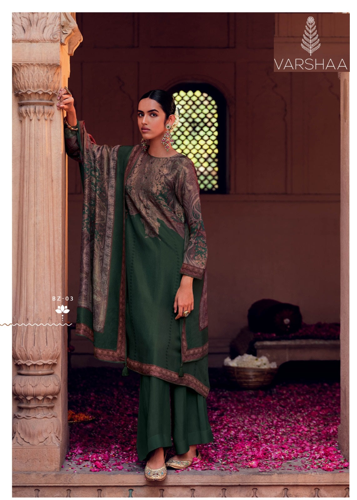 Briza Varsha Fashions Satin Plazzo Style Suits Wholesale Price