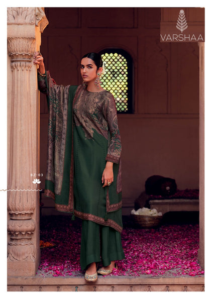 Briza Varsha Fashions Satin Plazzo Style Suits Wholesale Price