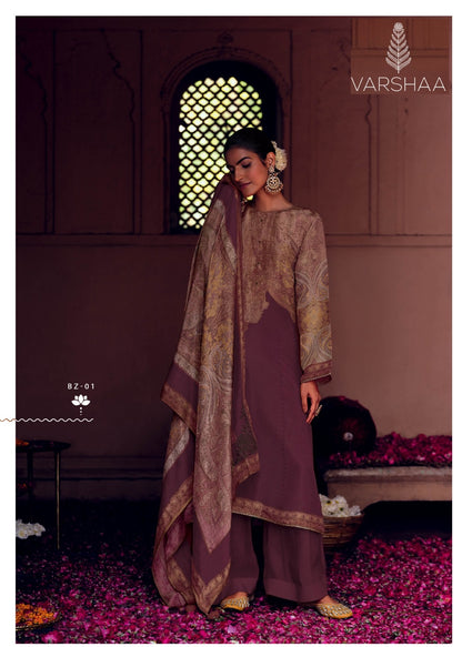Briza Varsha Fashions Satin Plazzo Style Suits Wholesale Price
