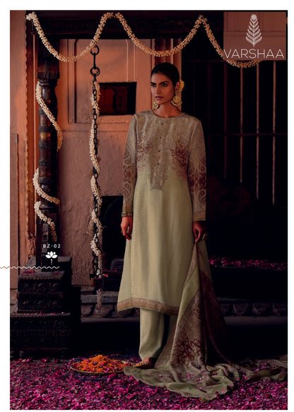 Briza Varsha Fashions Satin Plazzo Style Suits Wholesale Price
